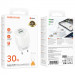 Купить СЗУ Borofone BA94A Lustrous PD30W+QC3.0 (1USB-A/1C) + кабель Type-C to Lightning (White) на vchehle.ua