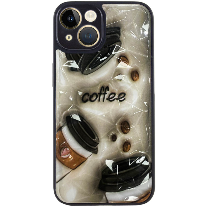 Фото TPU+PC чехол Prisma Plushie для Apple iPhone 15 (6.1") (Coffee) на vchehle.ua