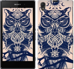 Чехол Узорчатая сова для Sony Xperia Z1 C6902