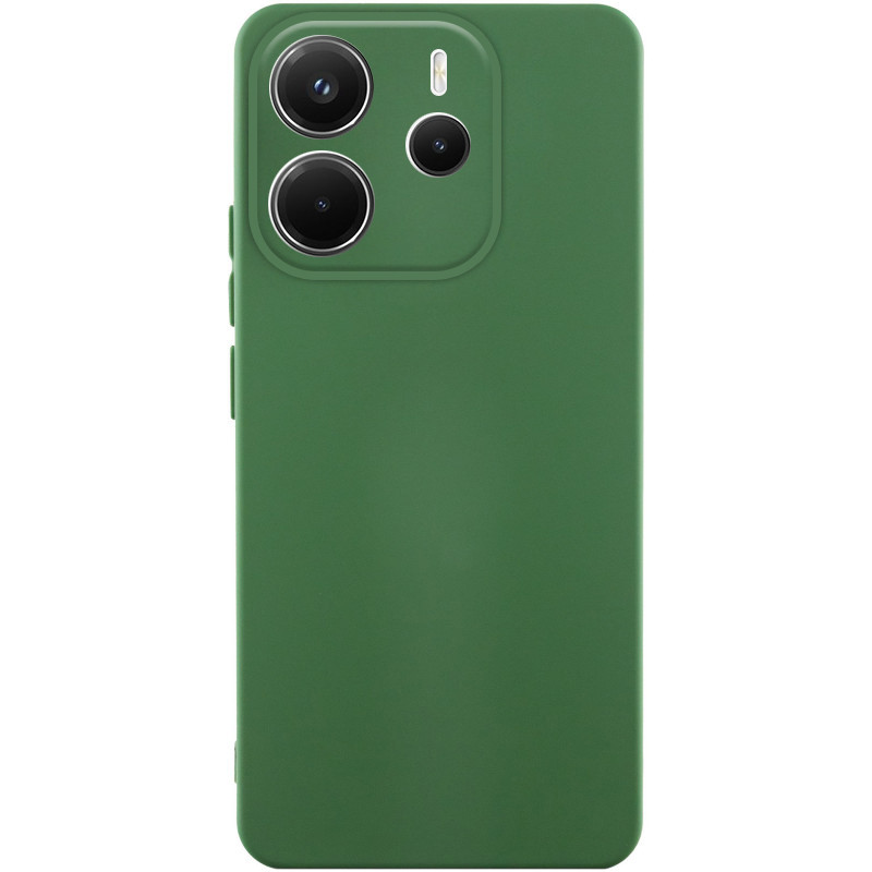 Чохол TPU GETMAN Liquid Silk Full Camera на Xiaomi Redmi Note 14 4G (Int. version) (Зелений / Dark green)