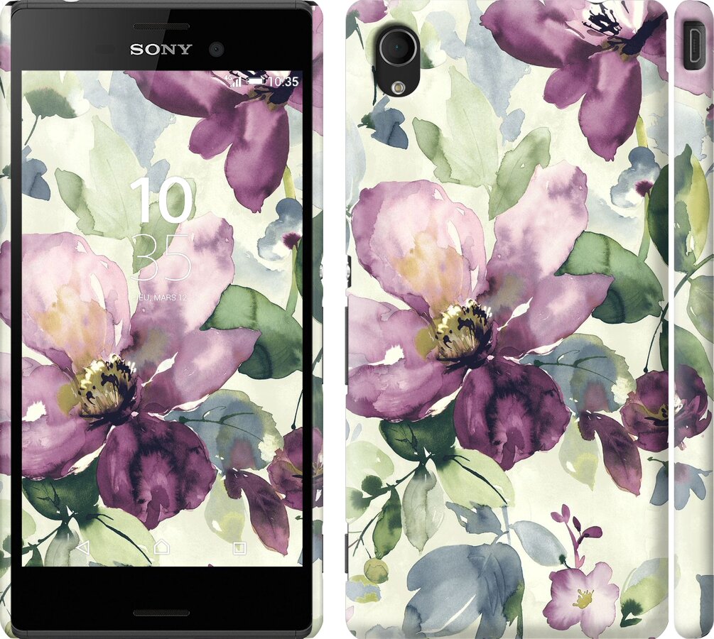 

Чохол Квіти аквареллю на Sony Xperia M4 Aqua E2312 296672