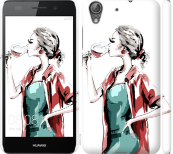 

Чехол Девушка с бокалом для Huawei Y6 II 841792