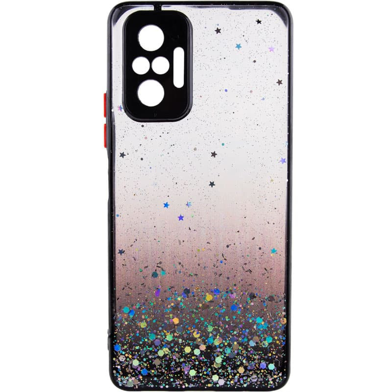 TPU чехол Spangle star с защитой камеры для Xiaomi Redmi Note 10 Pro / 10 Pro Max (Черный)