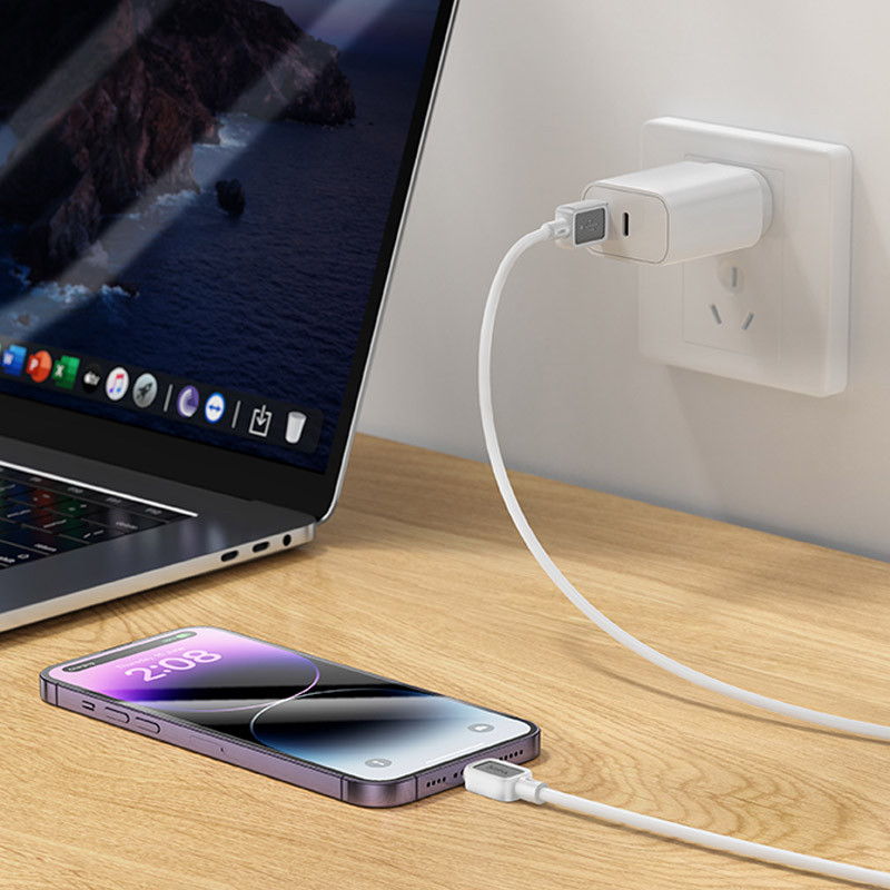 Фото Дата кабель Hoco X108 Benefit USB to Lightning 2.4A (1m) (White) в маназині vchehle.ua