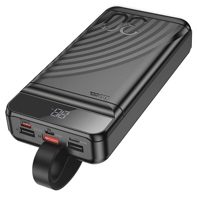 Фото Power Bank Hoco 30000 mAh J123B Element 22.5W+PD20W (Black) в маназині vchehle.ua