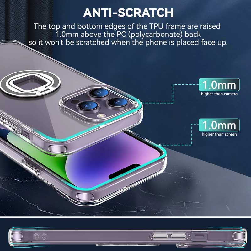 Фото TPU+PC чехол Kickstand 2.0 для Apple iPhone 14 Pro Max (6.7") (Прозрачный) в магазине vchehle.ua