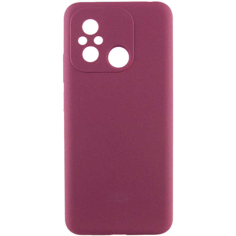 Чохол Silicone Cover Lakshmi Full Camera (AAA) на Xiaomi Redmi 12C (Бордовий / Plum)