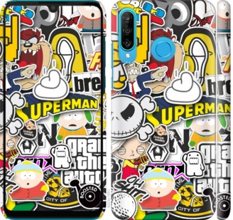 

Чехол Popular logos для Huawei P30 Lite 701045