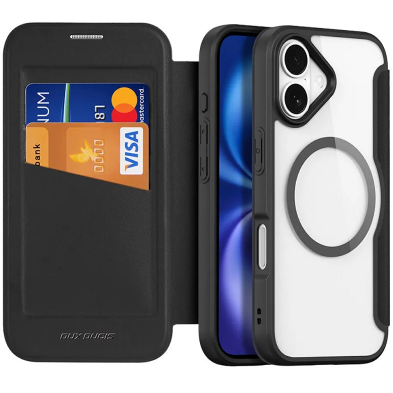 Чохол-книжка Dux Ducis Skin X Pro with Magnetic safe на Apple iPhone 17 (6.3") (Black)