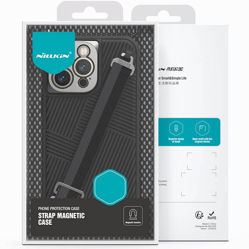Карбоновая накладка Nillkin Strap Magnetic Case для Apple iPhone 14 Pro Max (6.7") в магазине vchehle.ua