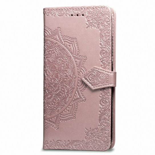 Кожаный чехол (книжка) Art Case с визитницей для Xiaomi Redmi 8a (Розовый)
