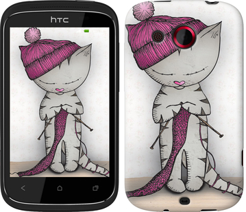 

Чохол Кішка рукодільниця на HTC Desire C A320e 584169