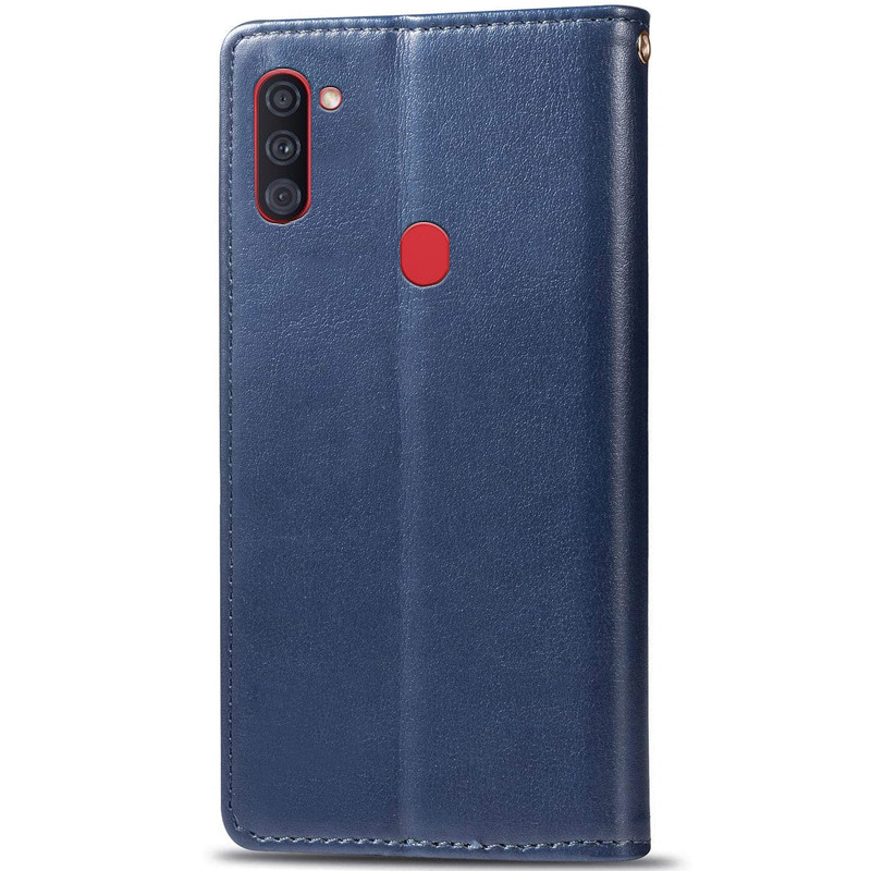 Фото Кожаный чехол-книжка GETMAN Gallant (PU) для Samsung Galaxy A11 (Синий) на vchehle.ua