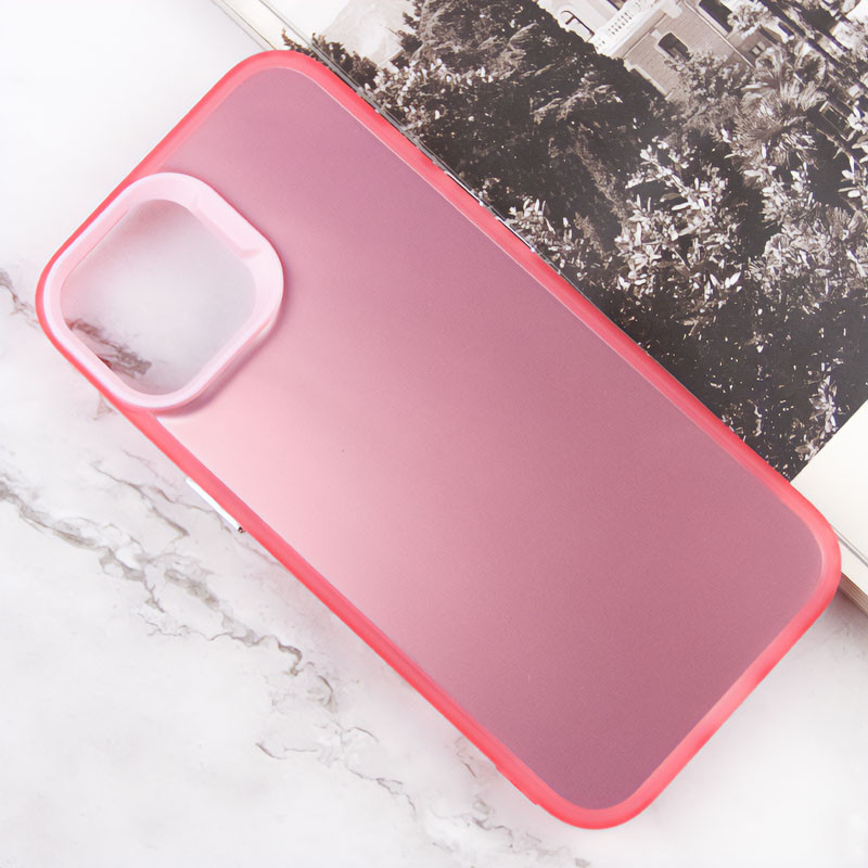 Фото TPU+PC чехол Magic glow with protective edge для Apple iPhone 15 (6.1") (Pink) на vchehle.ua