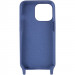 Чехол Cord case c длинным цветным ремешком для Apple iPhone 14 Plus (6.7") (Темно-синий / Midnight blue) в магазине vchehle.ua