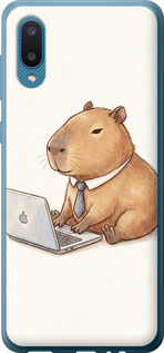 Чехол Funny Capybara CEO Working для Samsung Galaxy A02 A022G