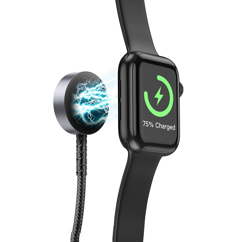 Фото БЗУ Hoco CW54 2in1 for Apple Watch + Type-C / Lightning (Black) в магазине vchehle.ua