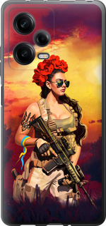 Чехол Украинка с оружием для Xiaomi Redmi Note 12 Pro 5G