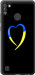 Чехол Жёлто-голубое сердце для Tecno Pop 4 Pro BC3