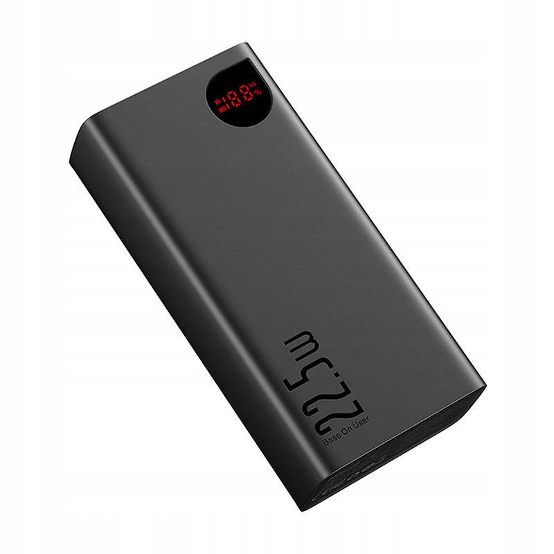 Фото Уцінка Портативне ЗУ Power Bank Baseus Adaman Digital Display 22.5W 40000mAh (PPAD020101) (Розкрита упаковка / Black) в маназині vchehle.ua