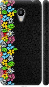 Чехол цветочный орнамент для Meizu M3
