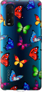 Чехол Красочные мотыльки для Oppo Find X2