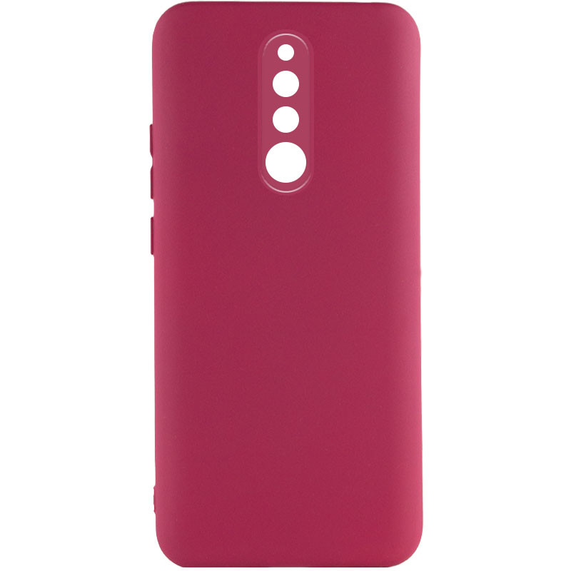 Чохол TPU GETMAN Liquid Silk Full Camera на Xiaomi Redmi 8 (Бордовий / Marsala)
