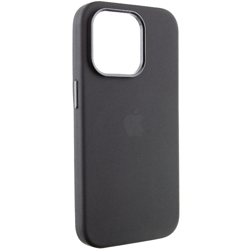 Чехол Silicone Case Metal Buttons (AA) для Apple iPhone 13 Pro (6.1") (Черный / Black)