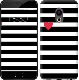 

Чехол Черно-белые полосы для Meizu Pro 6 751941