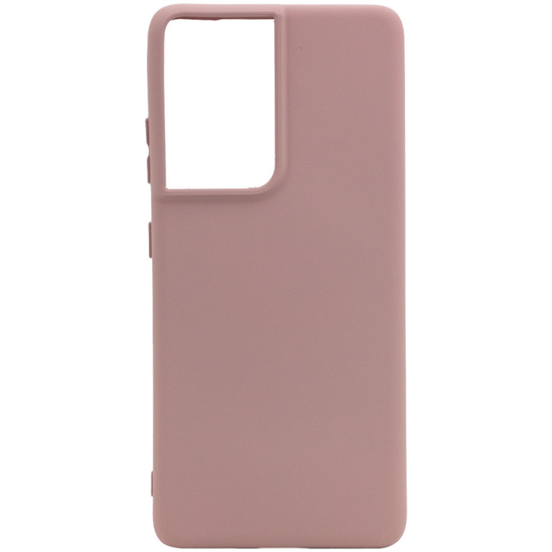 Чохол Silicone Cover Full without Logo (A) на Samsung Galaxy S21 Ultra (Рожевий / Pink Sand)