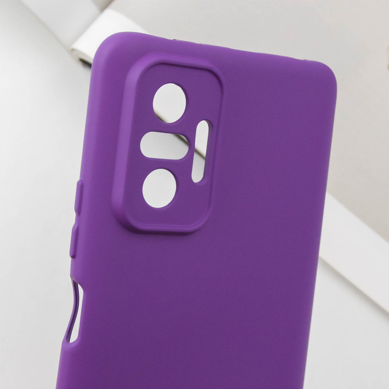 Фото Чехол TPU GETMAN Liquid Silk Full Camera для Xiaomi Redmi Note 10 Pro / 10 Pro Max (Фиолетовый / Purple) в магазине vchehle.ua