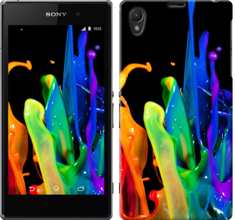 

Чехол брызги краски для Sony Xperia Z1 C6902 381367