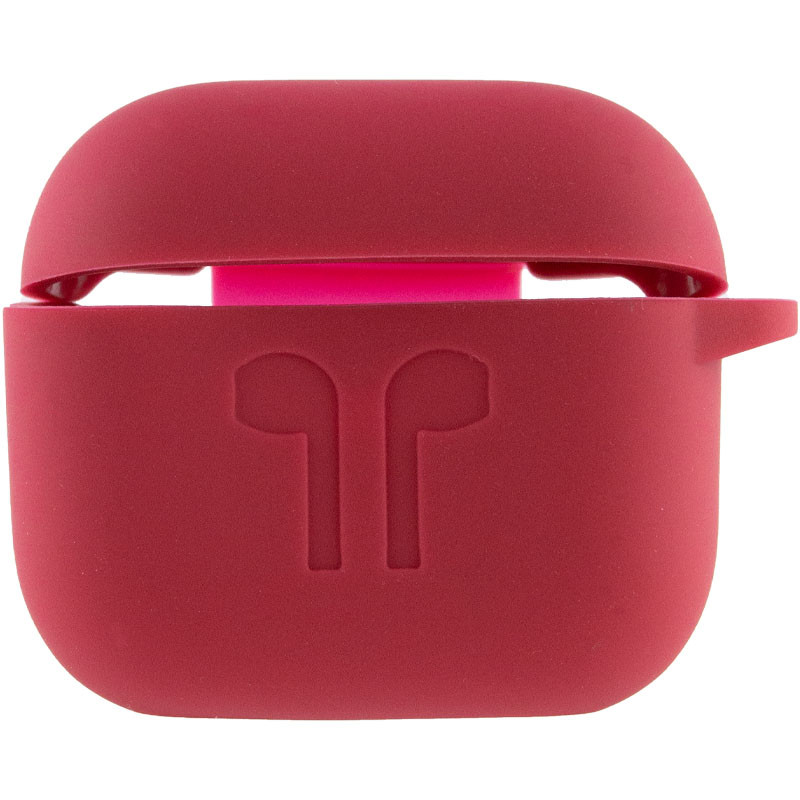 Фото Силиконовый футляр для наушников AirPods 3 (Красный / Rose Red) на vchehle.ua