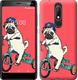 

Чохол Мопс на велосипеді на Nokia 5.1 671046