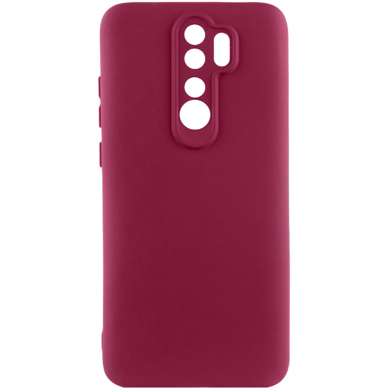 Чохол Silicone Cover Lakshmi Full Camera (AA) на Xiaomi Redmi Note 8 Pro (Бордовий / Marsala)