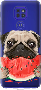 Чехол Мопс и арбуз для Motorola G9 Play