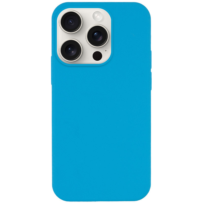 Чехол Silicone Case Full Protective (AA) NO LOGO для Apple iPhone 16 Pro (6.3") (Голубой / Blue)