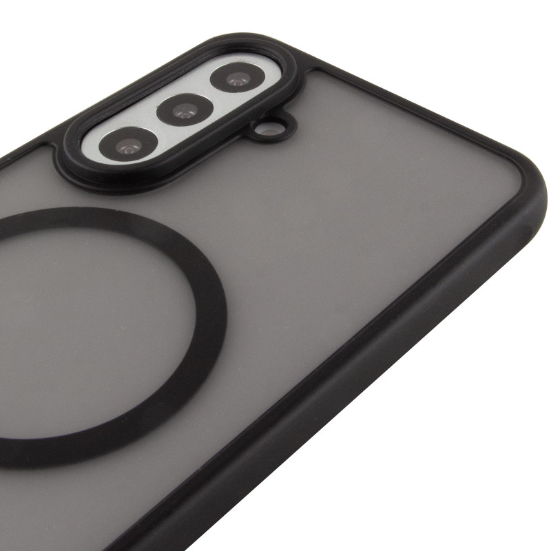 Чохол TPU Bloom with Magnetic Safe на Samsung Galaxy A35 (Black) в магазині vchehle.ua