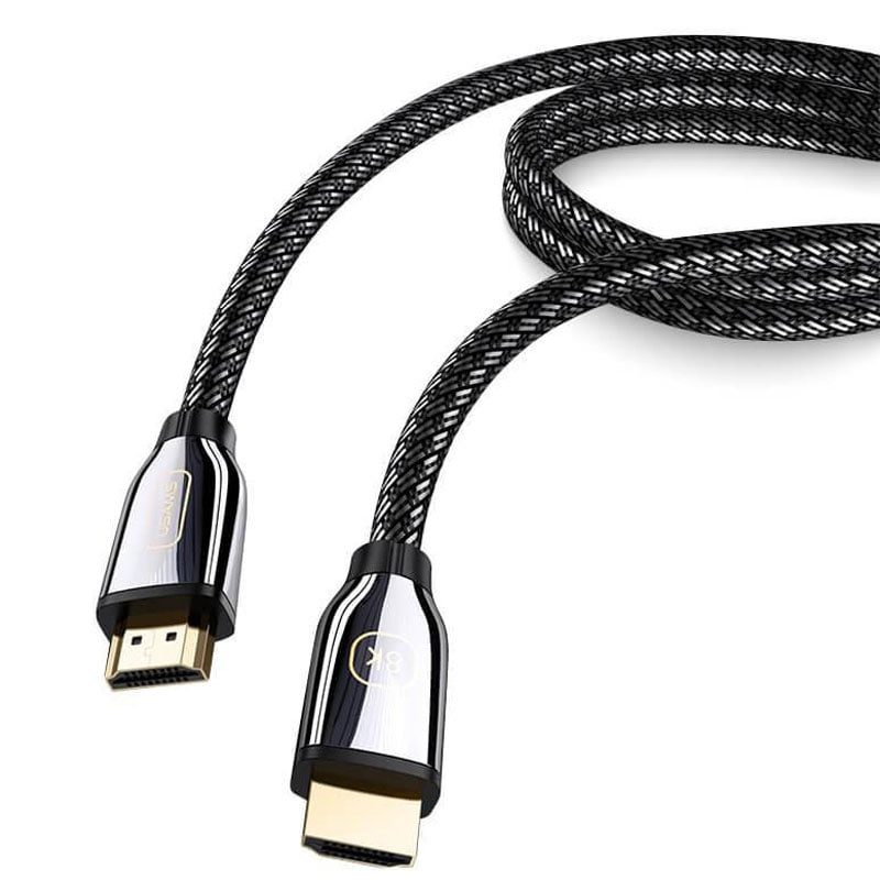 Фото Уценка Дата кабель USAMS US-SJ497 U67 HDMI 8K Ultra HD to HDMI 2.1 (2m) (Дефект упаковки / Черный) на vchehle.ua