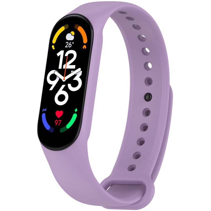 Силіконовий ремінець для Xiaomi Mi Band 7/6/5 (Бузковий / Elegant Purple)