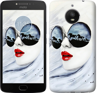 

Чехол Девушка акварелью для Motorola Moto E4 Plus 689901
