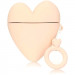 Силиконовый футляр Lucky Heart series для наушников AirPods 1/2 + кольцо (Розовый)