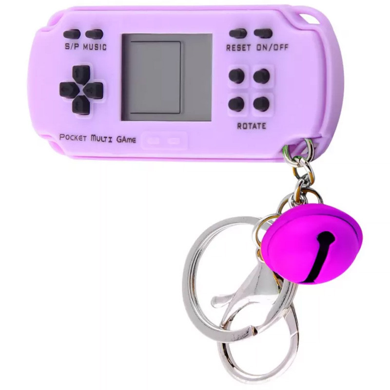 Портативна ігрова консоль Keychain Tetris 23 games (Purple)