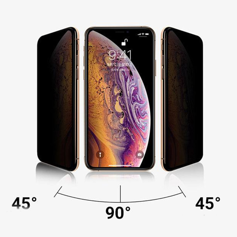 Фото Защитное стекло Privacy 5D (full glue) для Apple iPhone 11 / XR (6.1") (Черный) в магазине vchehle.ua
