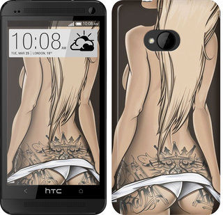 

Чехол Девушка с татуировкой для HTC One M7 644185
