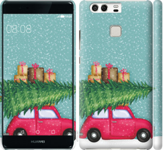 

Чехол Машина с подарками для Huawei P9 867683