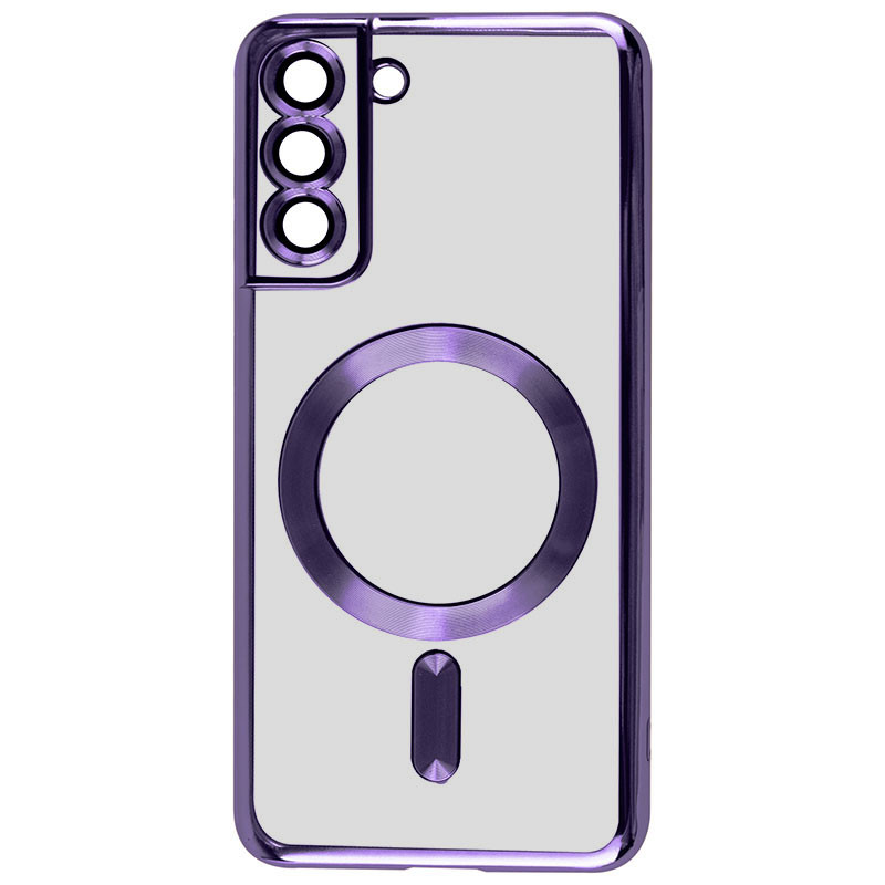 TPU чохол Fibra Chrome with Magnetic safe на Samsung Galaxy S21 FE (Purple)