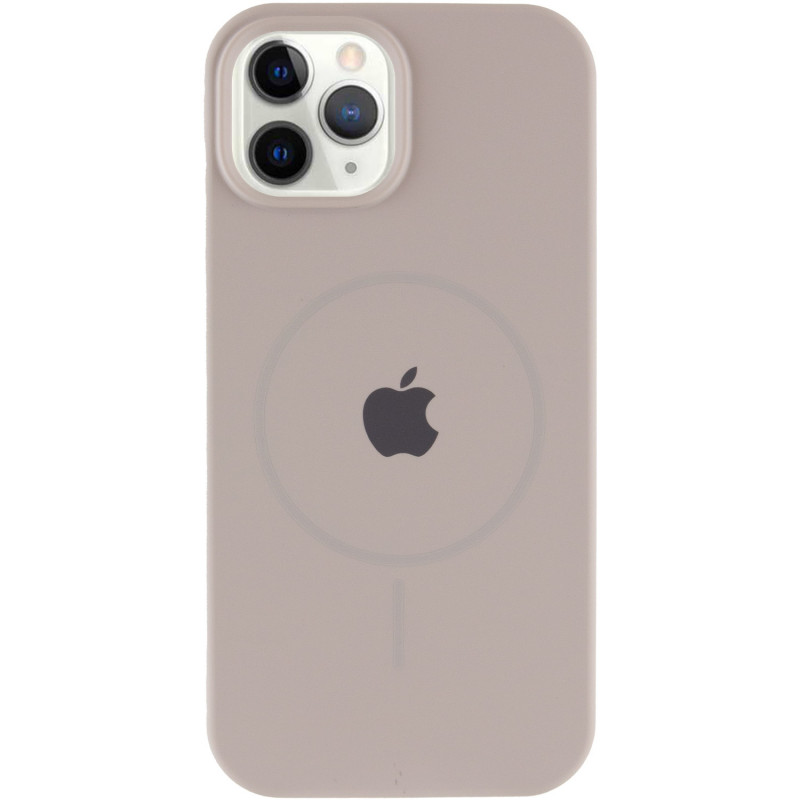 Фото Чохол Silicone Case Full Protective (AA) with Magnetic Safe на Apple iPhone 12 Pro Max (6.7") (Сірий / Light Grey) на vchehle.ua