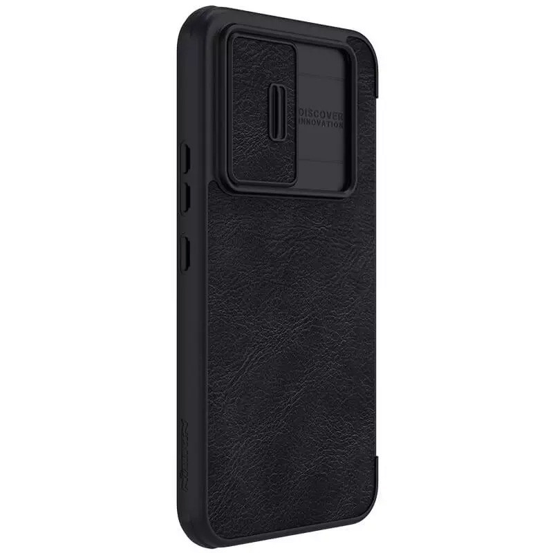 Шкіряний чохол-книжк Nillkin Qin Pro Camshield на Samsung Galaxy A56 5G (Чорний) в магазині vchehle.ua