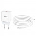 Фото Уцінка МЗП Hoco C76A Plus Speed ​​source PD20W charger (EU) + Type-C to Lightning (Пошкоджене пакування / White) в маназині vchehle.ua